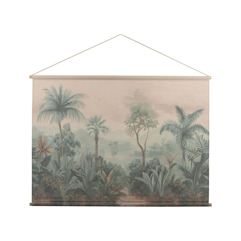 Toile palmeraie vert 145x103cm de Comptoir de Famille - Objet de décoration dans Y001