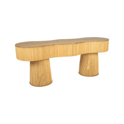 Banc saori nt 109x34 h43cm bambou de Comptoir de Famille - Objet de décoration dans Y001