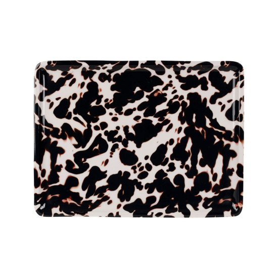 Plateau felien blanc+brun 40x30cm de Comptoir de Famille - Objet de décoration dans Y001