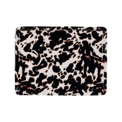 Plateau felien blanc+brun 40x30cm de Comptoir de Famille - Objet de décoration dans Y001