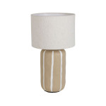 Lampe paese beige+blanc d25 h46cm de Comptoir de Famille - Objet de décoration dans Y001