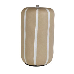 Lampe paese beige+blanc d25 h46cm de Comptoir de Famille - Objet de décoration dans Y001