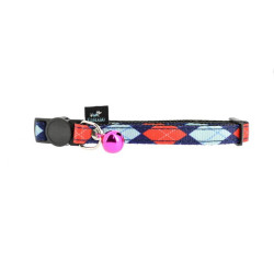 Laisse-collier chat - rouge et bleu de Jardinerie Bordeaux Libourne Gironde dans C022