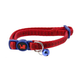Collier chat reflechissant confort - rouge/bleu de Jardinerie Bordeaux Libourne Gironde dans C022