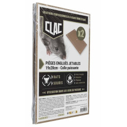 Piège rats-souris 2 plaques engluées 19 x 28 cm