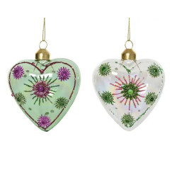 Coeur verre transparent a/diamants 8cm de Kaemingk - deco de la maison dans K002