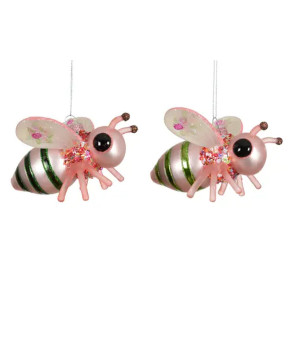 Insecte verre paillettes+perles multi h8.5cm de Kaemingk - deco de la maison dans K002