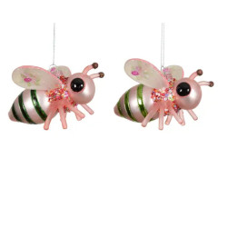 Insecte verre paillettes+perles multi h8.5cm de Kaemingk - deco de la maison dans K002