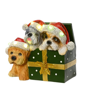 Chien 8l multi/blanc chaud de Kaemingk - deco de la maison dans K002
