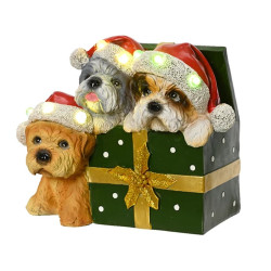 Chien 8l multi/blanc chaud de Kaemingk - deco de la maison dans K002