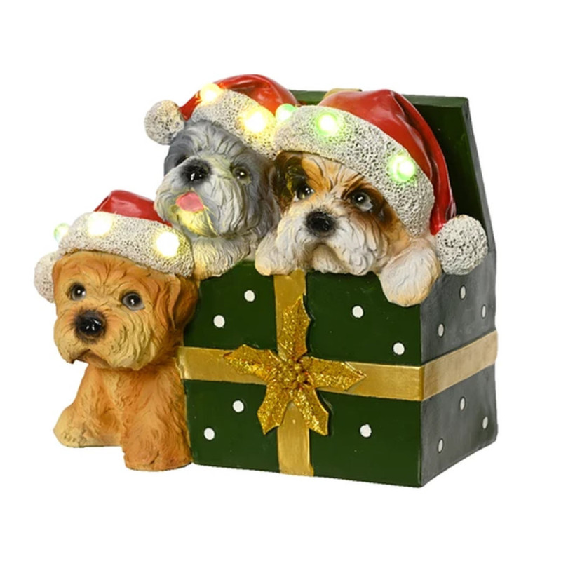 Chien 8l multi/blanc chaud de Kaemingk - deco de la maison dans K002