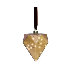 Figurine micro led 15l marron/blanc chaud d15 de Kaemingk - deco de la maison dans K002