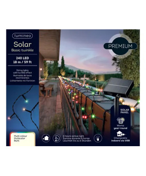 Guirlande solar 240l noir/multi 18m de Kaemingk - deco de la maison dans K002