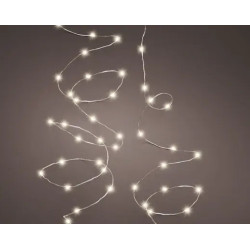 Guirlande 50l argent/blanc chaud 2.45m de Kaemingk - deco de la maison dans K002