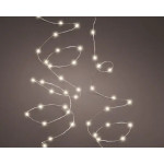 Guirlande 50l argent/blanc chaud 2.45m de Kaemingk - deco de la maison dans K002