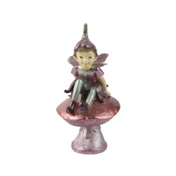 Fee polyresine sur champignon multi 17.6cm de Kaemingk - deco de la maison dans K002