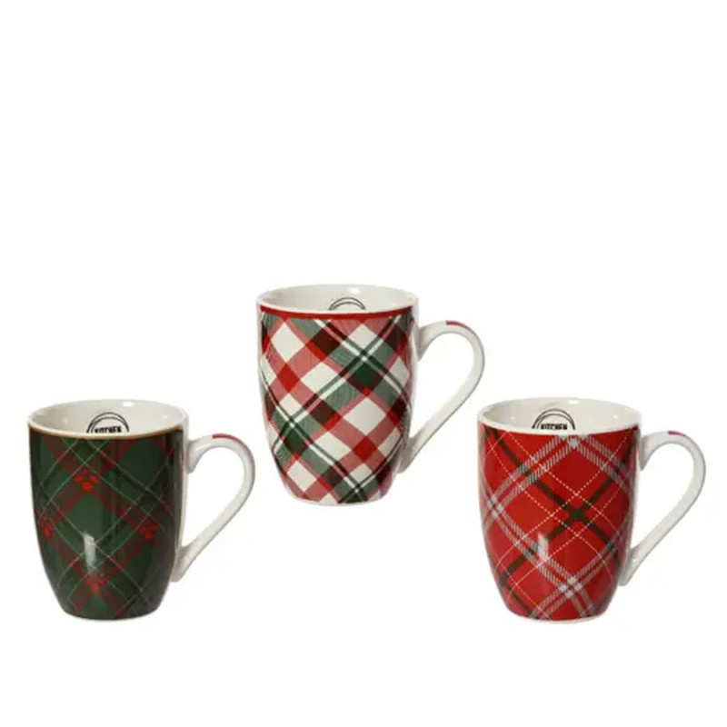 Mug porcelaine decalco avec anse 3ass 10cm de Kaemingk - deco de la maison dans K002