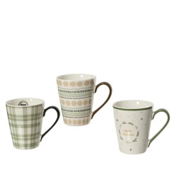 Mug porcelaine decalco avec anse 3ass 10.6cm de Kaemingk - deco de la maison dans K002