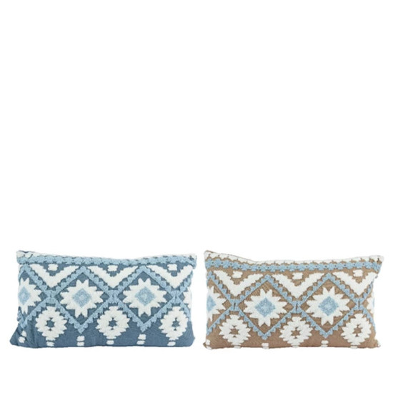 Coussin broderie flocon neige 50x30cm de Kaemingk - deco de la maison dans K002