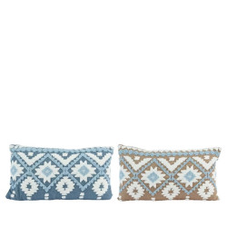 Coussin broderie flocon neige 50x30cm de Kaemingk - deco de la maison dans K002
