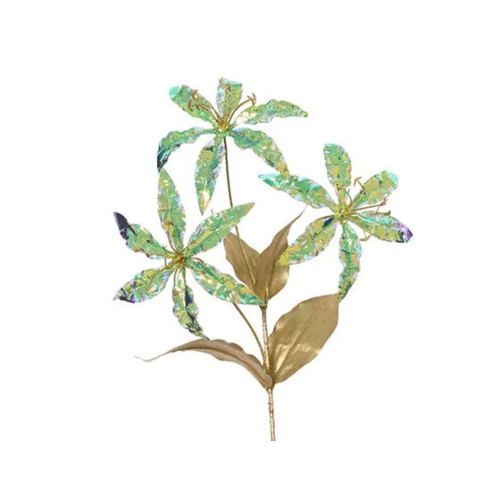 Fleur polyester irise h10cm de Kaemingk - deco de la maison dans K002