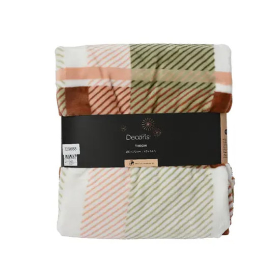 Plaid polyester multi 130x170cm de Kaemingk - deco de la maison dans K002