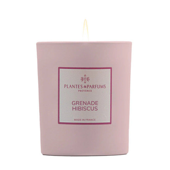 Bougie Parfumee Grenade Hibiscus 180g de Plantes & Parfums dans A1381