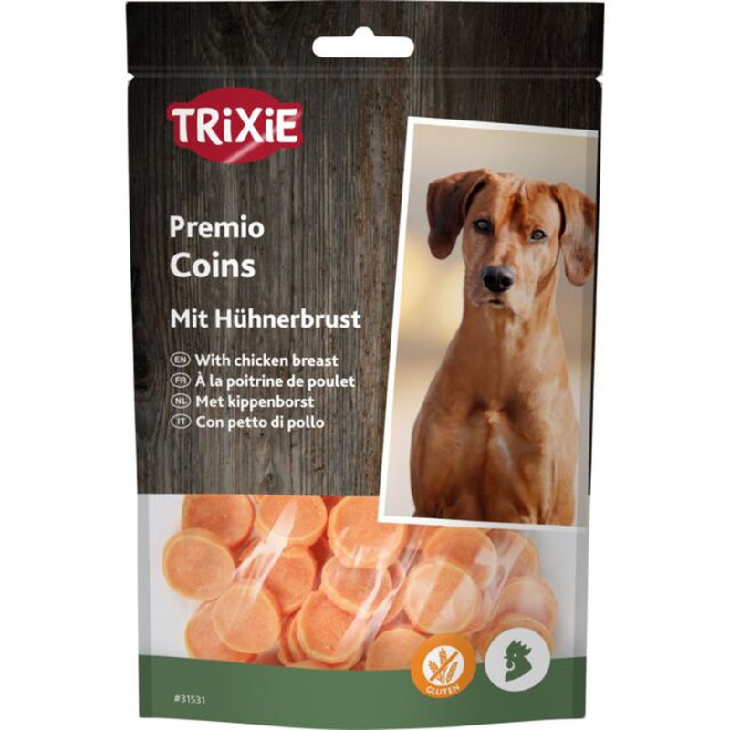 Bouchées à la poitrine de poulet 100g de Trixie - Produit pour animaux dans T050