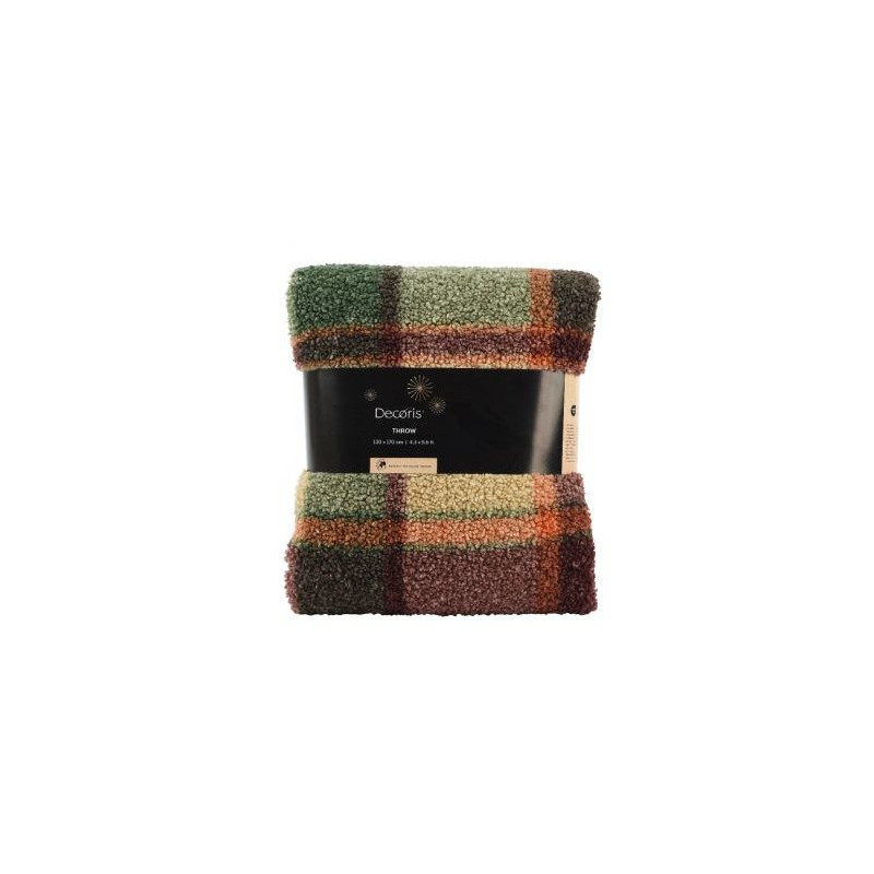 Plaid polyester a carreaux multi 170x130cm de Kaemingk - deco de la maison dans K002