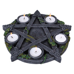 Figurine wiccan pentagram tea light holder 25.5c de Herboristerie et Esotérisme à Libourne dans W0151
