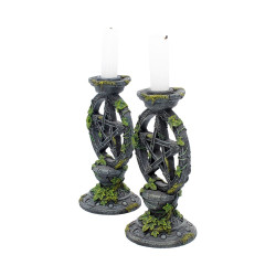 Figurine wiccan pentagram candlesticks 15cm de Herboristerie et Esotérisme à Libourne dans W0151