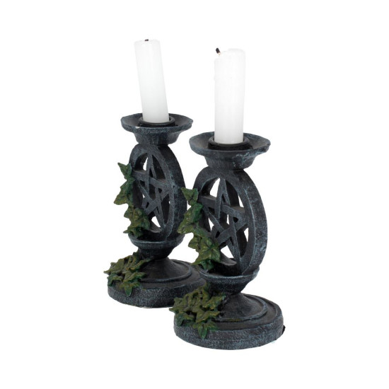 Figurine aged pentagram candlesticks 13.4cm de Herboristerie et Esotérisme à Libourne dans W0151