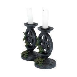 Figurine aged pentagram candlesticks 13.4cm de Herboristerie et Esotérisme à Libourne dans W0151