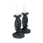Figurine aged pentagram candlesticks 13.4cm de Herboristerie et Esotérisme à Libourne dans W0151