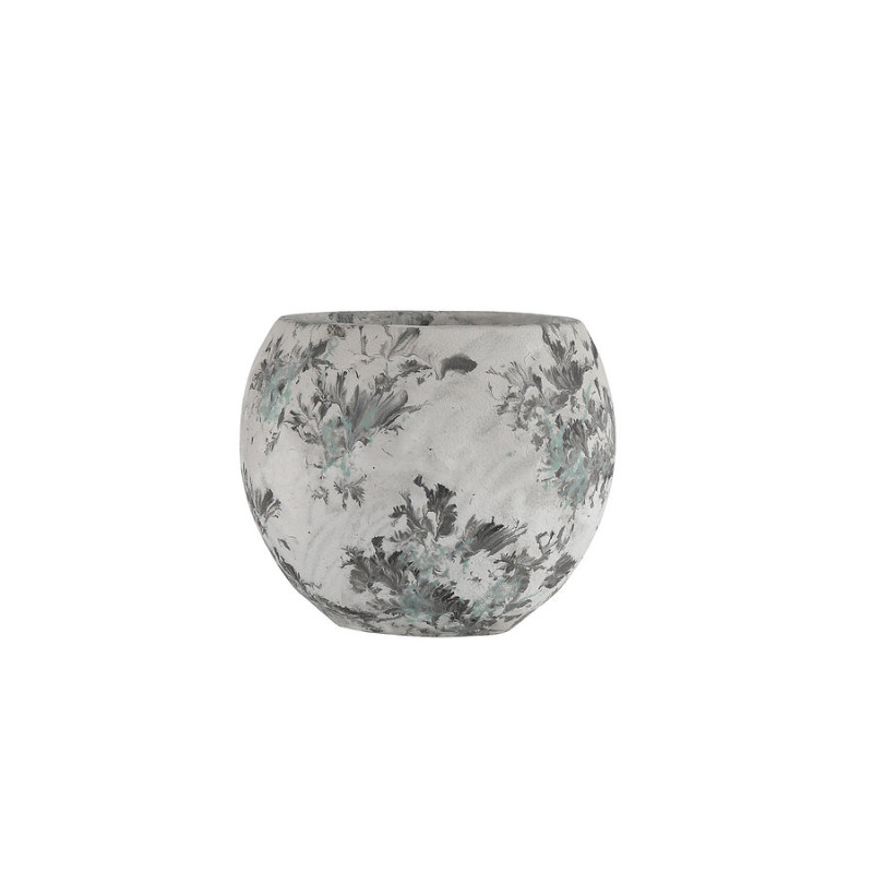 Cache pot splash d10.5 h9.5 ciment blanc marbre de Jardinerie Bordeaux Libourne Gironde dans P140