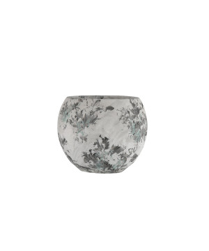 Cache pot splash d13 h11 ciment blanc marbre de Jardinerie Bordeaux Libourne Gironde dans P140