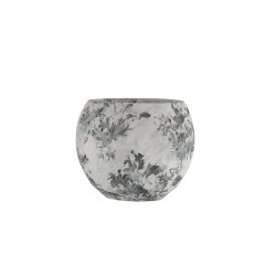 Cache pot splash d18.5 h16 ciment blanc marbre de Jardinerie Bordeaux Libourne Gironde dans P140