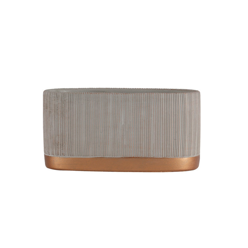 Jardiniere windy 20x11.3x10 ciment gris/bronze de Jardinerie Bordeaux Libourne Gironde dans P140