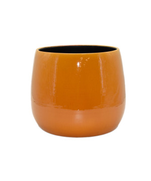 Cache pot bogota shiny d28 h23 ceramique jaune de Jardinerie Bordeaux Libourne Gironde dans P140