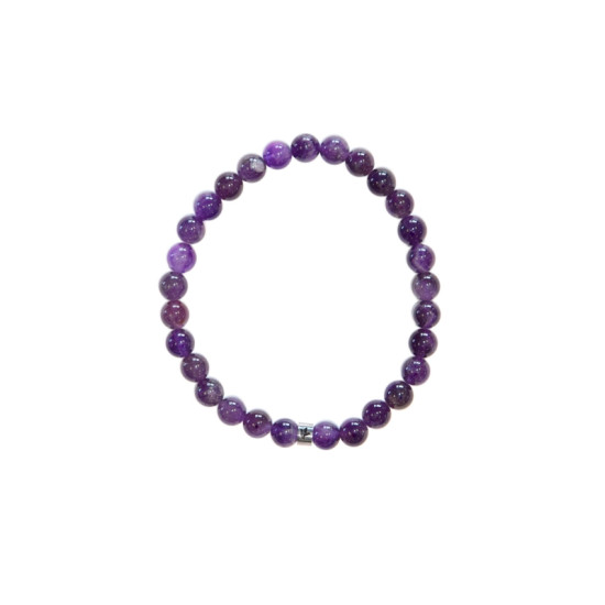 Bracelet amethyste perles rondes 6 mm de Herboristerie et Esotérisme à Libourne dans A061