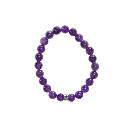 Bracelet amethyste perles rondes 8 mm de Herboristerie et Esotérisme à Libourne dans A061
