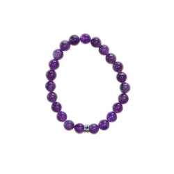 Bracelet amethyste perles rondes 8 mm de Herboristerie et Esotérisme à Libourne dans A061