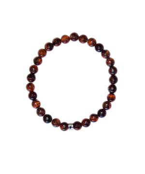 Bracelet oeil de taureau perles rondes 6 mm de Herboristerie et Esotérisme à Libourne dans A061