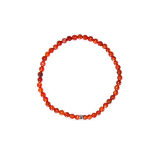 Bracelet cornaline perles rondes 4 mm de Herboristerie et Esotérisme à Libourne dans A061