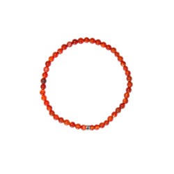 Bracelet cornaline perles rondes 4 mm de Herboristerie et Esotérisme à Libourne dans A061