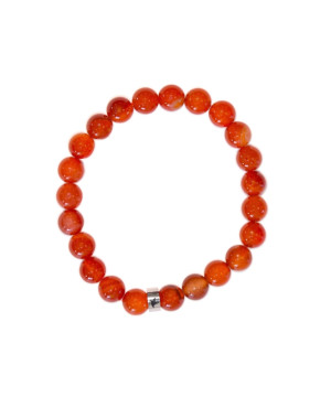 Bracelet cornaline perles rondes 8 mm de Herboristerie et Esotérisme à Libourne dans A061