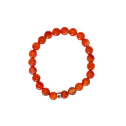 Bracelet cornaline perles rondes 8 mm de Herboristerie et Esotérisme à Libourne dans A061