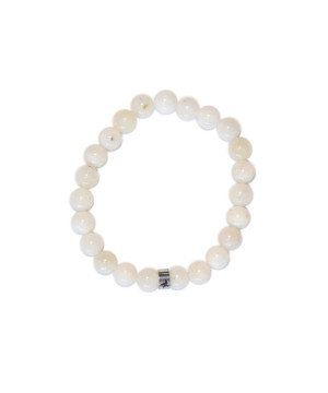 Bracelet pierre de lune perles rondes 8 mm de Herboristerie et Esotérisme à Libourne dans A061