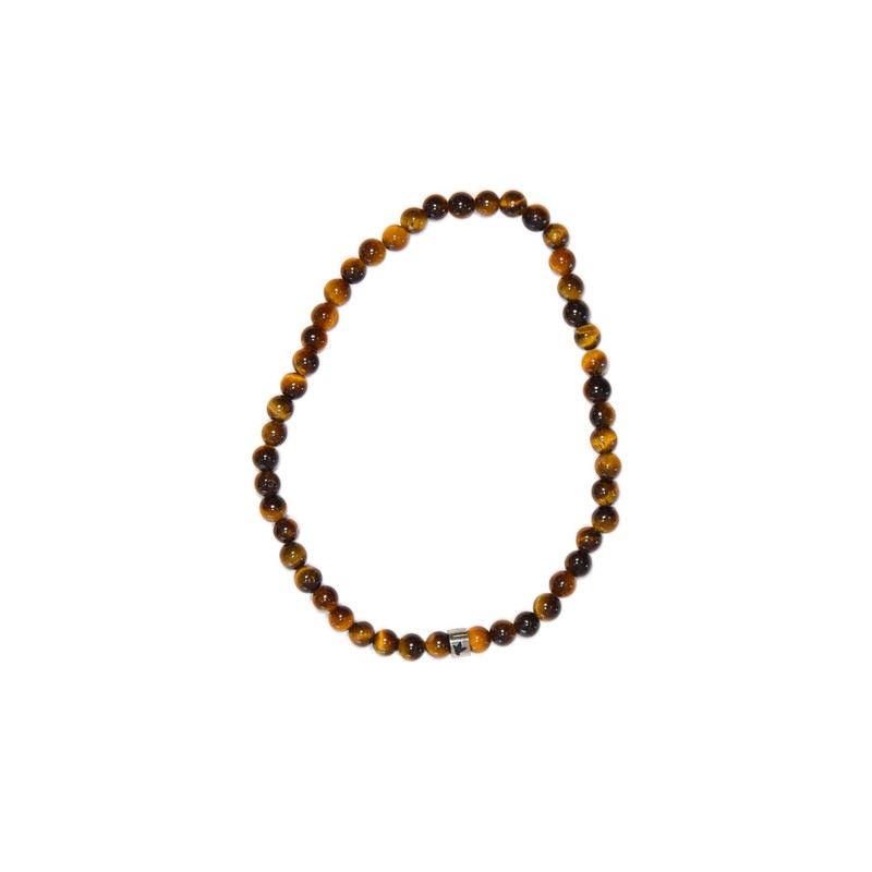 Bracelet oeil de tigre perles rondes 4 mm de Herboristerie et Esotérisme à Libourne dans A061