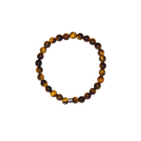 Bracelet oeil de tigre perles rondes 6 mm de Herboristerie et Esotérisme à Libourne dans A061
